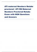 ATI Maternal-Child Nursing OB Detailed Answer Key 2023/2024.