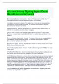 Arizona Notary Signing Agent Exam Questions and Answers 2024- Graded A