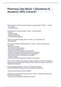 Pharmacy Ops Block 1 &lpar;Questions & Answers&rpar; 100&percnt; Correct&excl;&excl;