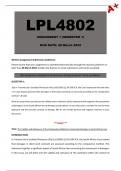 LPL4802 Assignment 1 [Detailed Answers] Semester 1 - Due: 28 March 2024