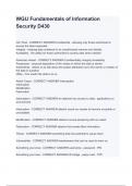 WGU C836 - Fundamentals of Information Security  test &sol;D430&colon; Fundamentals of Information Security - PASSED bundle