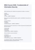 WGU C836 Fundamentals of Information security Bundle COMPLETE SOLUTION 