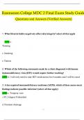 NUR 2392 / NUR2392: Multidimensional Care II / MDC 2 Final Exam Study Guide Questions and Answers (2024 / 2025) (Verified Answers)