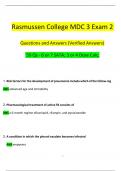 Rasmussen College MDC 3 Exam 2 Questions and Answers 2024 / 2025 | 100% Verified Answers (50 Qs - 6 or 7 SATA; 3 or 4 Dose Calc;) 