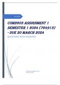 COM2603 Assignment 1 Semester 1 2024 (764913) - DUE 20 March 2024