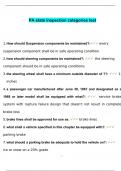 PA state inspection categories test questions with complete solutions