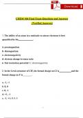 CHEM 104 Final Exam Questions and Answers (2024 / 2025) (Verified Answers)