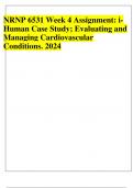 NRNP 6531 Week 4 Assignment&semi; i-Human Case Study&semi; Evaluating and Managing Cardiovascular Conditions 2024