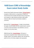 NAB Exam CORE of Knowledge Exam Latest Study Guide 2024 | Download to Score A+
