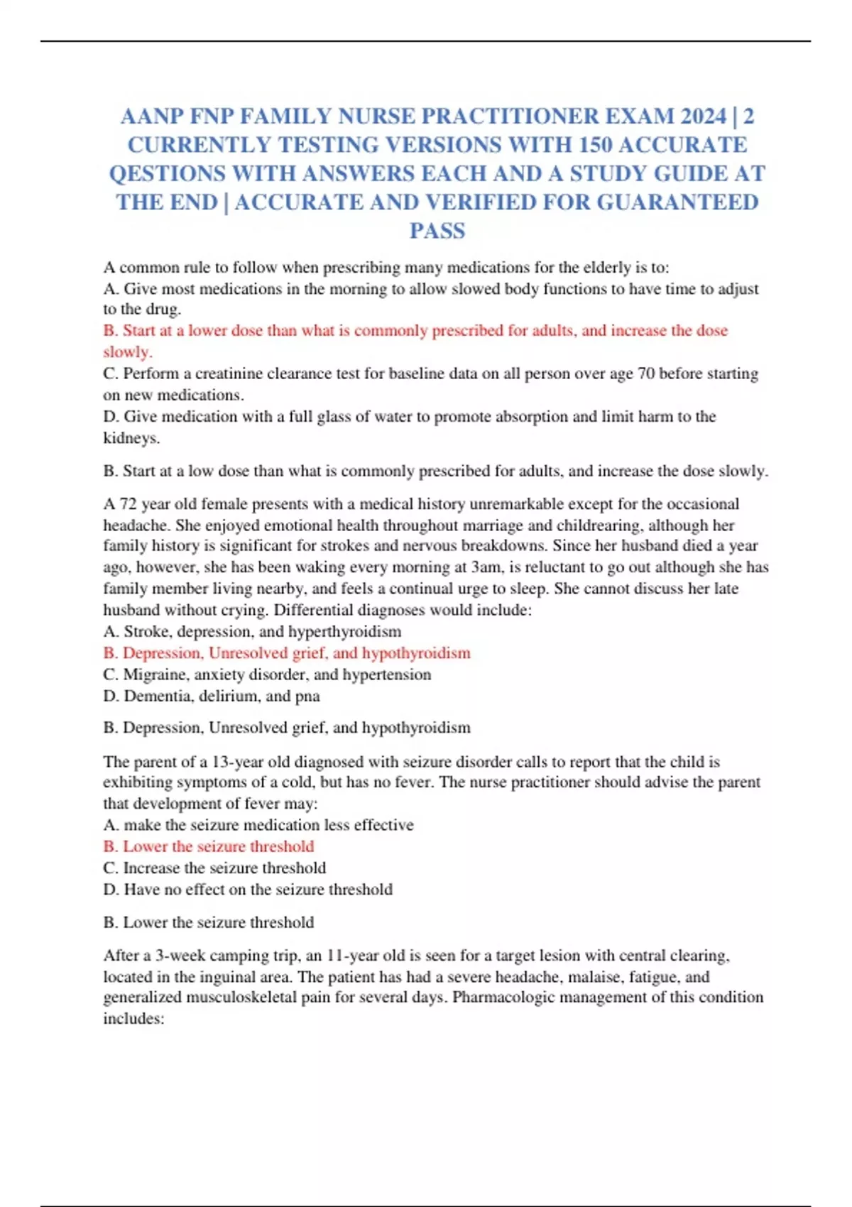 AANP FNP CERTIFICATION EXAM BANK 2025 ACCURATE REAL EXAM CURRENTLY