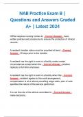 NAB Practice Exam B | Questions and Answers Graded A+ | Latest 2024