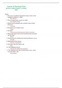 Anatomy & Physiology I Final practice exams Exam&vert; 3 versions&vert; 2024