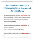 NR228 NUTRITION EXAM 2 STUDY GUIDE for a Guaranteed A+ |2024 Guide