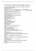 Path 854 Exam 2 Questions With Complete Solutions