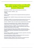WGU C236 Compensation and Benefits Test &lpar;2024 Update&rpar; &vert;&vert; All Questions & Answers &lpar;Rated A&plus;&rpar;