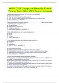 WGU C236 Comp and Benefits End of Course Test &ndash; With 100&percnt; Correct Answers