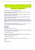 WGU C236 End of Text Review&period;1 Overall Course Assessment Test &vert;&vert; Questions & Answers &lpar;Graded A&plus;&rpar;