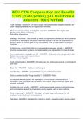 WGU C236 Compensation and Benefits Exam &lpar;2024 Updates&rpar; &vert;&vert; All Questions & Solutions &lpar;100&percnt; Verified&rpar;