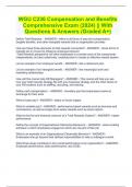 WGU C236 Compensation and Benefits Comprehensive Exam &lpar;2024&rpar; &vert;&vert; With Questions & Answers &lpar;Graded A&plus;&rpar;