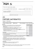 AQA AS Level FURTHER MATHEMATICS Question Paper 2 Discrete  MAY 2023