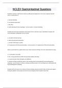 NCLEX Gastrointestinal  Questions and answers latest update 2024 