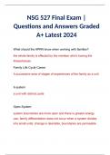 NSG 527 Final Exam | Questions and Answers Graded A+ Latest 2024 