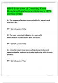 Nfhs principles of coaching exam complete questions and answers 100&percnt; verified&vert;2024 Latest