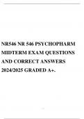 NR 546 MIDTERM PRACTICE EXAM QUESTIONS AND VERIFIED SOLUTIONS 2024/2025 GRADED A+.