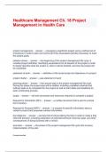   Healthcare Management Ch&period; 18 Project Management in Health Care