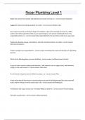 Nccer Plumbing Level  Questions and answers latest update 2024 