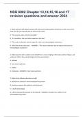 NSG 6002 Chapter 13,14,15,16 and 17 revision questions and answer 2024
