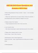 ANT100 EVO Exam Questions and Answers 100% Pass