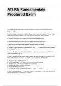 ATI RN Fundamentals Proctored Exam QUESTIONS AND CORRECT DETAILED ANSWERS WITH RATIONALES