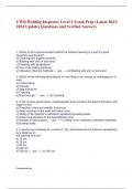 CWB Level II Exam 2024&sol;2025 &lpar;100&percnt;Verified Answers&rpar; Latest Update&period;
