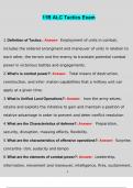 11B ALC Tactics Exam Questions with 100&percnt; Correct Answers 2024