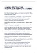 CON 3990 CONTRACTING CERTIFICATION TEST WITH ANSWERS