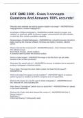 UCF QMB 3200 - Exam 3 concepts Questions And Answers 100% accurate!