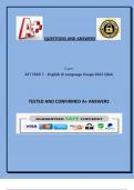 ATI TEAS 7 - English & Language Usage 2022 Q&A.
