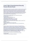 Level 2 Non-Commissioned Security Course Review Exam 2024