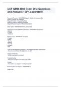 UCF QMB 3602 Exam One Questions and Answers 100&percnt; accurate&excl;&excl;&excl;