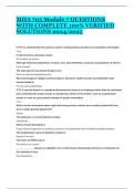 MHA 705 Module 7 QUESTIONS WITH COMPLETE 100&percnt; VERIFIED SOLUTIONS 2024&sol;2025