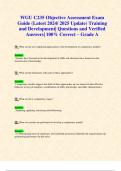 WGU C235 Objective Assessment Exam Guide (Latest 2024/ 2025 Update) Training and Development| Questions and Verified Answers| 100% Correct – Grade A
