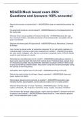 NDAEB Mock board exam 2024 Questions and Answers 100&percnt; accurate&excl;