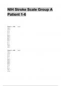 NIH Stroke Scale Group A Patient 1-6