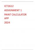 ICT2612 Assignment 1 2024 Paint App Complete Solved Source Code Document Project 
