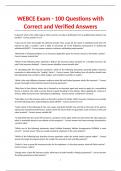 WEBCE Exam - 100 Questions with Correct and Verified Answers