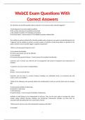 WebCE Exam Questions With Correct Answers