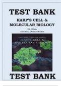 TEST BANK For Karp’s Cell and Molecular Biology, 9th Edition by Gerald Karp, Janet Iwasa, All Chapters Complete