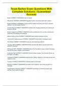 Texas Barber Exam Questions With Complete Solutions &vert; Guaranteed Success