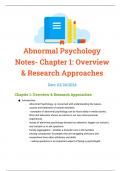 Chapter 1,2,&3 abnormal psychology notes 